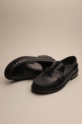 کفش کلاسیک سرمه ای مردانه چرم خالص Gondol - کد 923624867