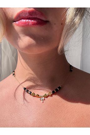 گردنبند جواهر زرد زنانه JEWELRY - کد 923631801