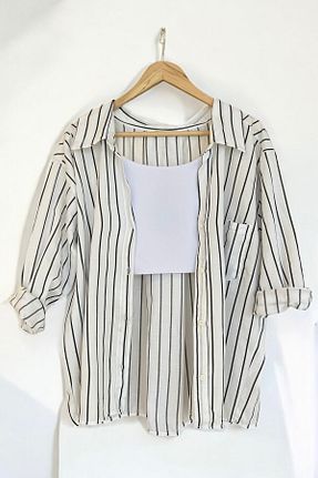 پیراهن سفید زنانه اورسایز bb butik basic - کد 923634122