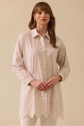 تونیک بژ زنانه بافتنی SEÇİL - کد 923634836