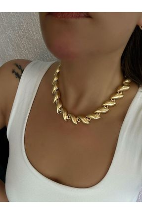 گردنبند جواهر رنگی زنانه برنجی MyladyAccessoriess - کد 841691688