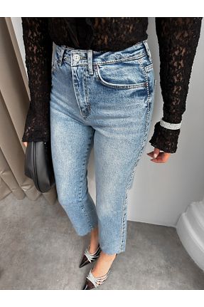 شلوار جین آبی زنانه پاچه ساده ESRAHELVACI - کد 923659228