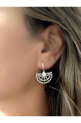 گوشواره جواهر رنگی زیرکن MyladyAccessoriess - کد 825773386
