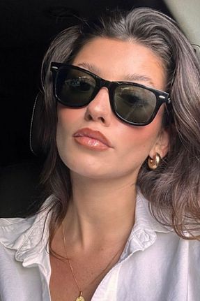 عینک آفتابی مشکی زنانه 50 DENS - کد 924304606