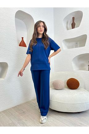 ست بالاتنه و پائین تنه سرمه ای زنانه بافتنی Devesta Moda - کد 920833377