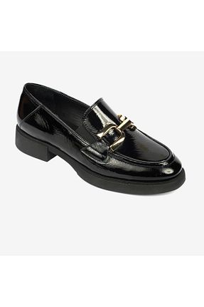 کفش لوفر مشکی زنانه چرم خالص Greyder - کد 858657740