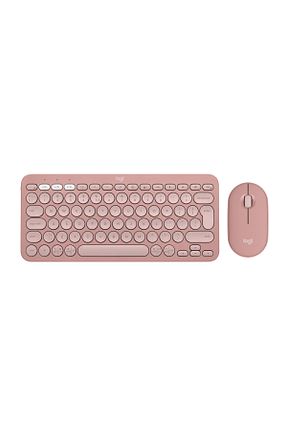 کیبورد صورتی logitech - کد 769623219