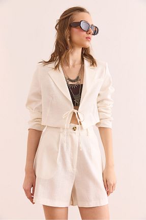 شلوارک و برمودا سفید زنانه رگولار Olalook - کد 923047167