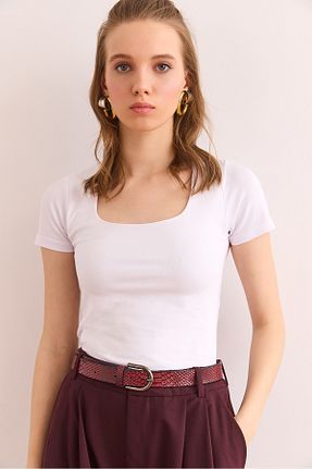 بلوز سفید زنانه ساده Olalook - کد 923047175