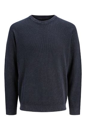 پلیور سرمه ای مردانه ساده Jack & Jones - کد 921653616