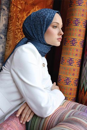 شال سرمه ای زنانه پلی استر VALORSCARF - کد 921652506