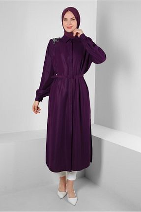 تونیک حجاب بنفش زنانه پلی استر Alvina - کد 799159352