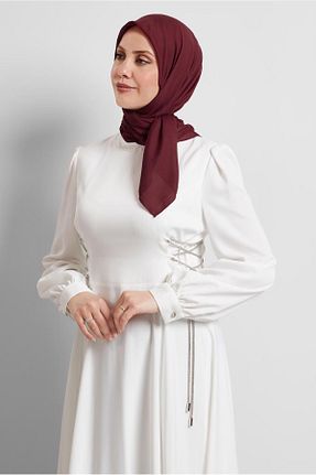 روسری زرشکی پلی استر Alvina - کد 921656086