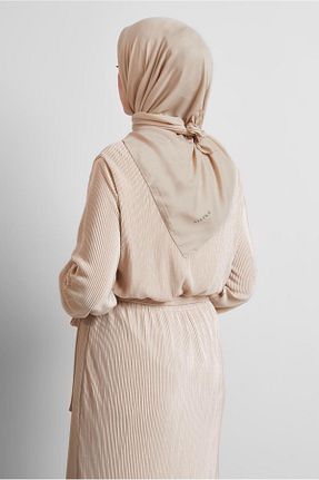 روسری طلائی پلی استر Alvina - کد 921656108