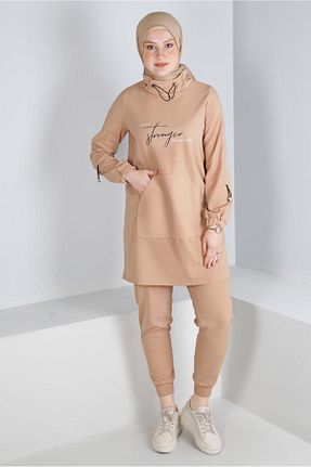 ست گرمکن حجاب بژ زنانه رگولار Alvina - کد 858838848