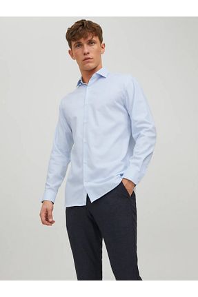 پیراهن آبی مردانه اسلیم فیت Jack & Jones - کد 921656052
