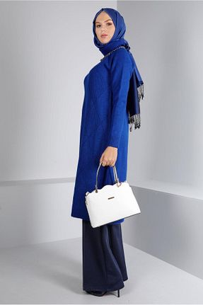 شلوار پارچه ای سرمه ای زنانه بلند Alvina - کد 793827425