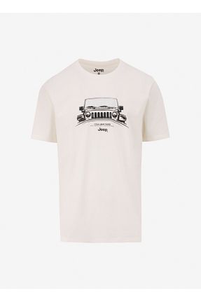 تیشرت سفید مردانه Relaxed Jeep - کد 921656059