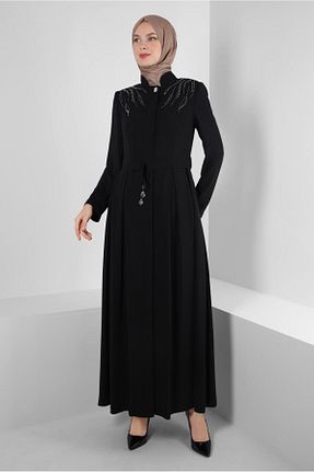 مانتو بلند حجاب مشکی زنانه Alvina - کد 804943919