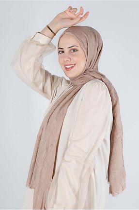 شال بژ زنانه پلی استر Alvina - کد 801696098