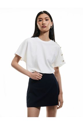 تیشرت نباتی زنانه اورسایز Koton - کد 921660289