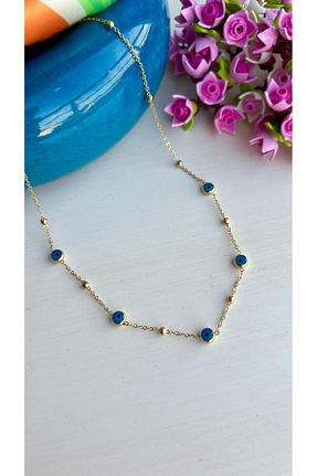 گردنبند استیل ( فولاد ) طلائی استیل (فولاد) Enfes Takı - کد 921669368