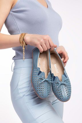 بابت آبی زنانه چرم خالص Gondol - کد 274290437