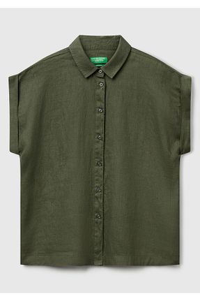 پیراهن خاکی زنانه رگولار United Colors of Benetton - کد 921667255