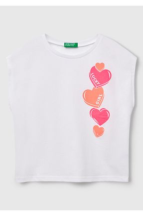 تیشرت سفید بچه گانه رگولار United Colors of Benetton - کد 921673689