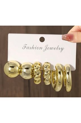 گوشواره استیل (فولاد) طلائی استیل (فولاد) Lala - کد 921672591