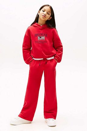 شلوار کرمگن قرمز بچه گانه ساق پهن Tommy Hilfiger - کد 922386414
