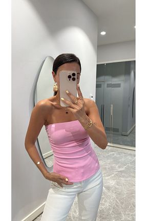 بلوز صورتی زنانه اسلیم فیت sinemkivanc co - کد 921681175