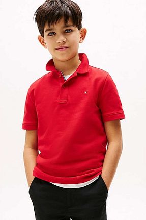 پولوشرت قرمز بچه گانه پنبه ای Tommy Hilfiger - کد 922386293