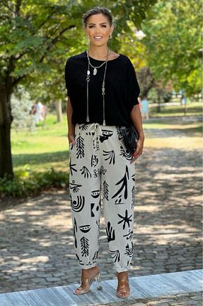شلوار بژ زنانه پنبه ای Nevin Kaya Moda - کد 808317355