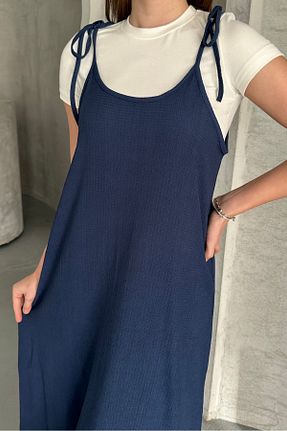 لباس آبی زنانه بافتنی macharel jeans - کد 921682570