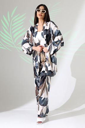ست بالاتنه و پائین تنه طوسی زنانه بافتنی forte bella - کد 921687115