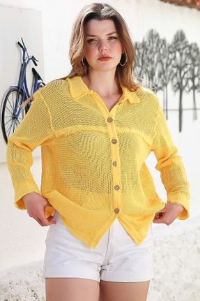 پیراهن زرد زنانه رگولار Chiccy - کد 921686943