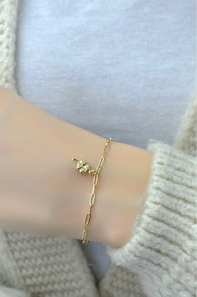 دستبند طلا زرد زنانه 14 عیار aytekgold - کد 921689824
