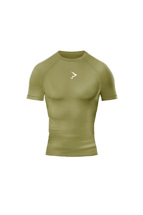 تیشرت اسپرت خاکی مردانه اسلیم Gymhard - کد 921701488