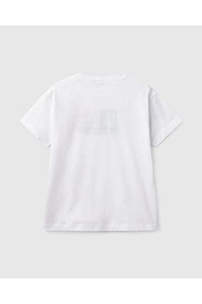 تیشرت سفید بچه گانه رگولار United Colors of Benetton - کد 902804964
