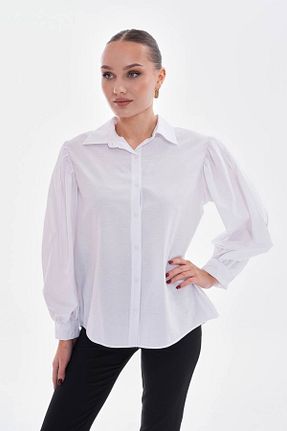 پیراهن سفید زنانه اورسایز ZERE - کد 921708278