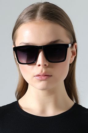 عینک آفتابی مشکی زنانه UV400 Eyesofia - کد 829369247