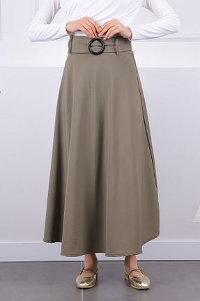 دامن حجاب خاکی زنانه کلوش İmajButik - کد 921758657