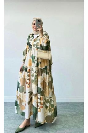 لباس حجاب سبز Relaxed REMUBİ - کد 921751807