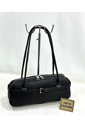 کیف دوشی مشکی زنانه چرم خالص My Easy Shop - کد 921758056