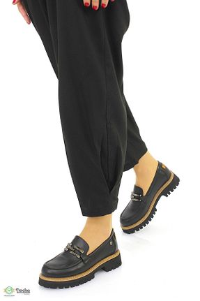 کفش کژوال مشکی زنانه چرم خالص Mammamia - کد 921757531