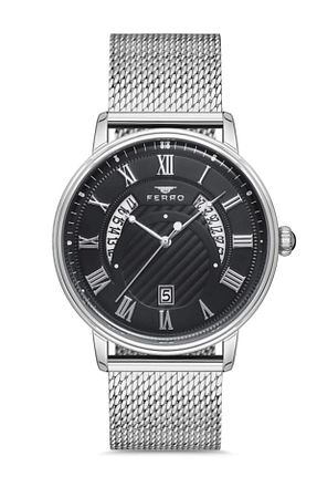 ساعت مچی طوسی مردانه 41-45 میلی متر FERRO - کد 335646724