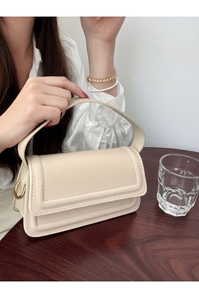 کیف دوشی بژ زنانه چرم مصنوعی Emma Carter - کد 856929047