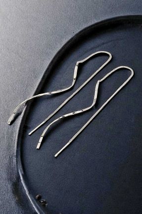 گوشواره استیل (فولاد) طوسی زنانه استیل (فولاد) Atölye Olcay Eser - کد 921782211