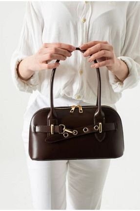 کیف دوشی قهوه ای زنانه چرم مصنوعی esmelon store - کد 921790082